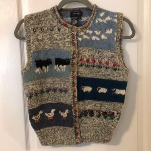 100% Wool Adorable Vintage Cardigan